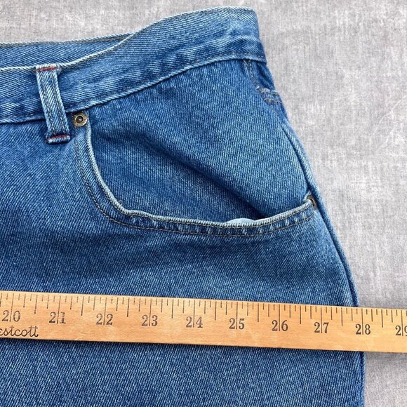 Bugle Boy Jeans Men‎ 47W x28L Blue Class A High Rise Wide Leg Relaxed VTG - Picture 4 of 12